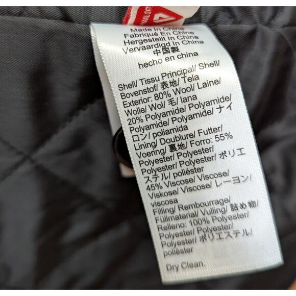 J.Crew Men’s Wool Blend Peacoat Black Size L Classic Double-Breasted Coat - Picture 4 of 5